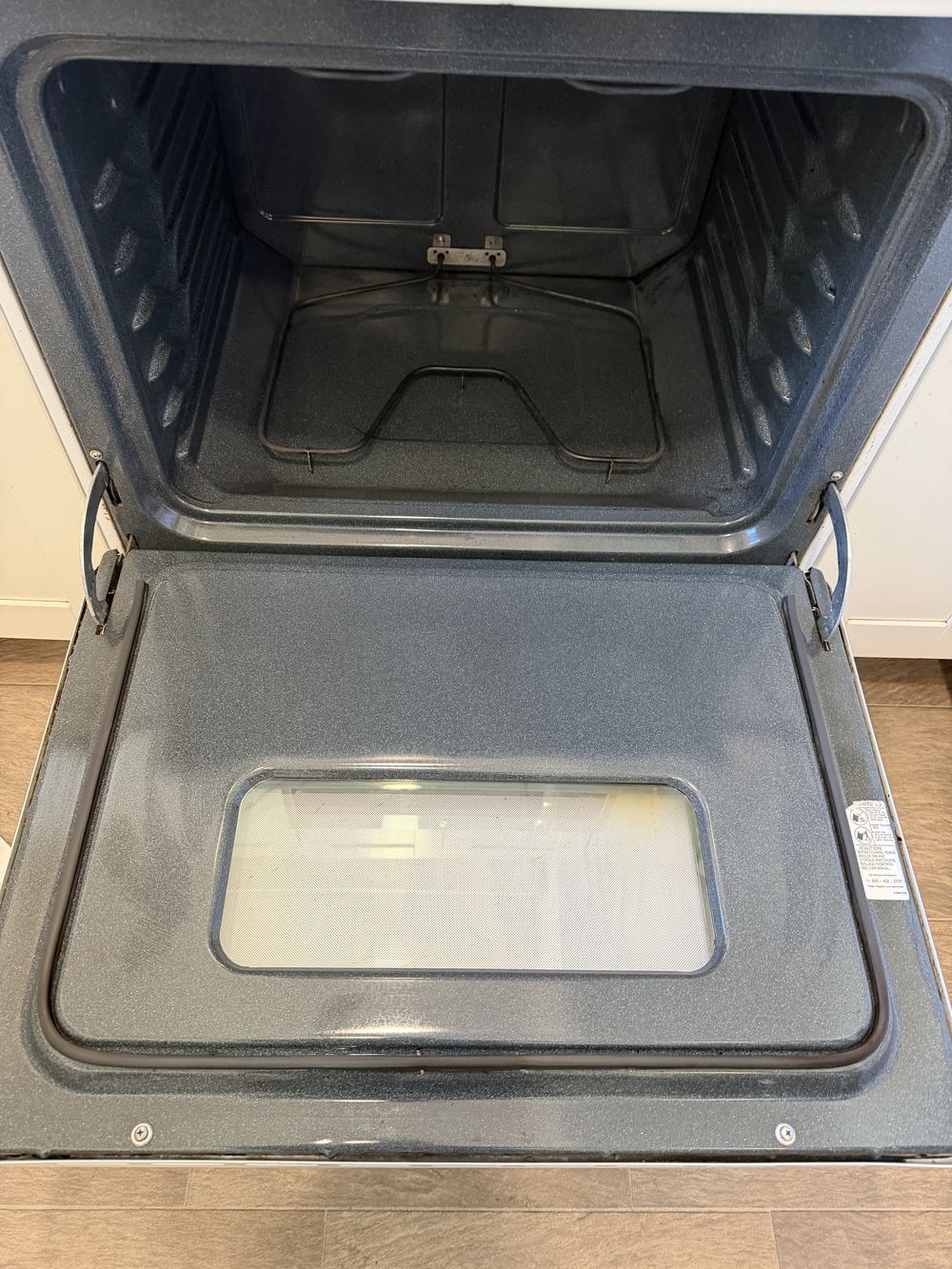 Oven interior after professional deep cleaning in San Jose